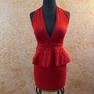 BEBE Mini Red Dress size XS
